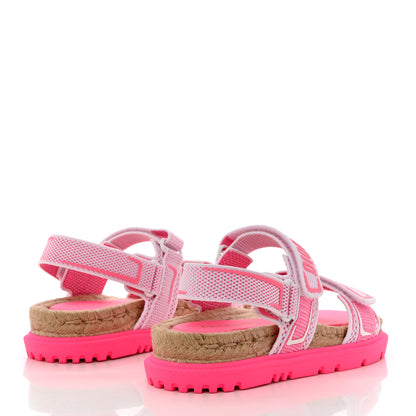 Christian Dior Technical Knit Jute Dioract 10mm Sandals 38 White Fuchsia 4 of 10
