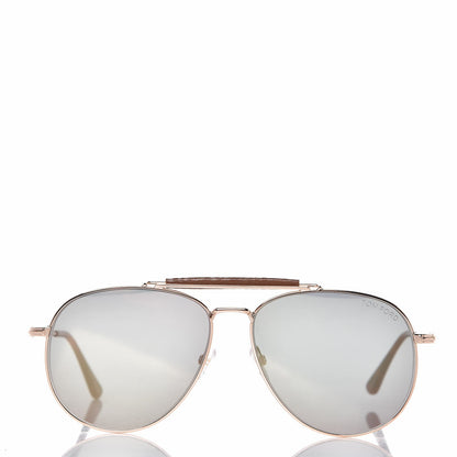 Tom Ford Sean Aviator Sunglasses TF536 Rose Gold Havana 2 of 8