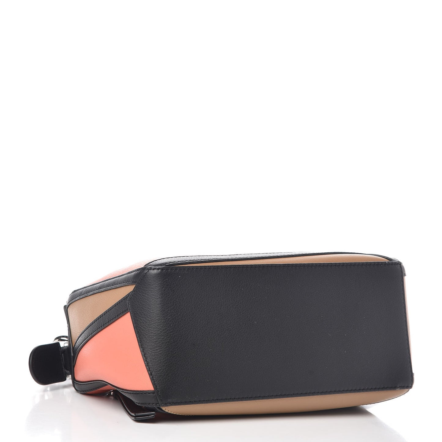 Calfskin Small Graphic Puzzle Bag Pink Tulip Mocca