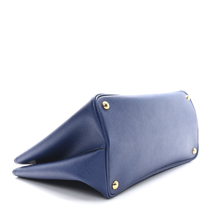Prada Saffiano Cuir Large Double Bag Bluette 4 of 9