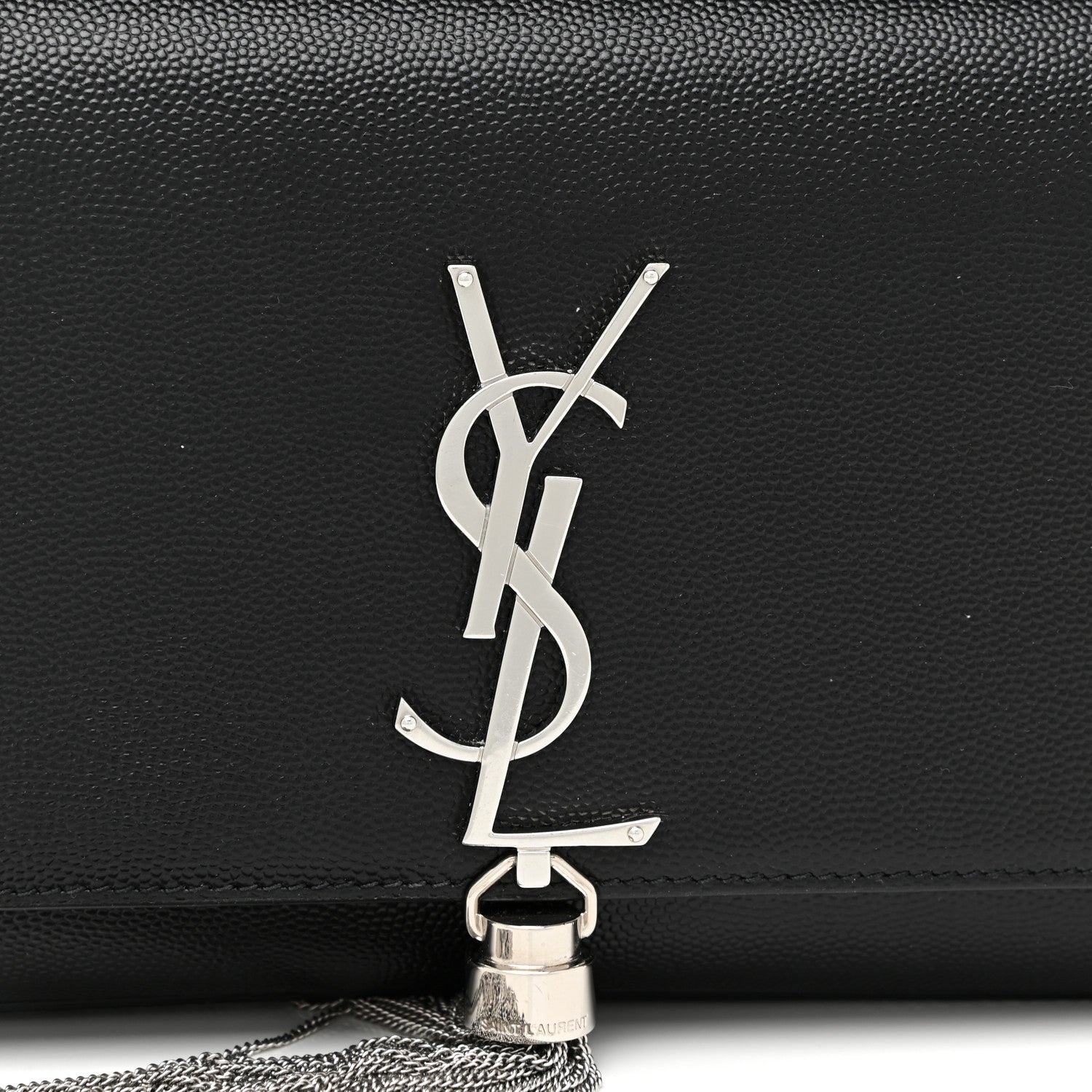 Saint Laurent Grain De Poudre Small Classic Monogram Kate Tassel Satchel Black 7 of 11