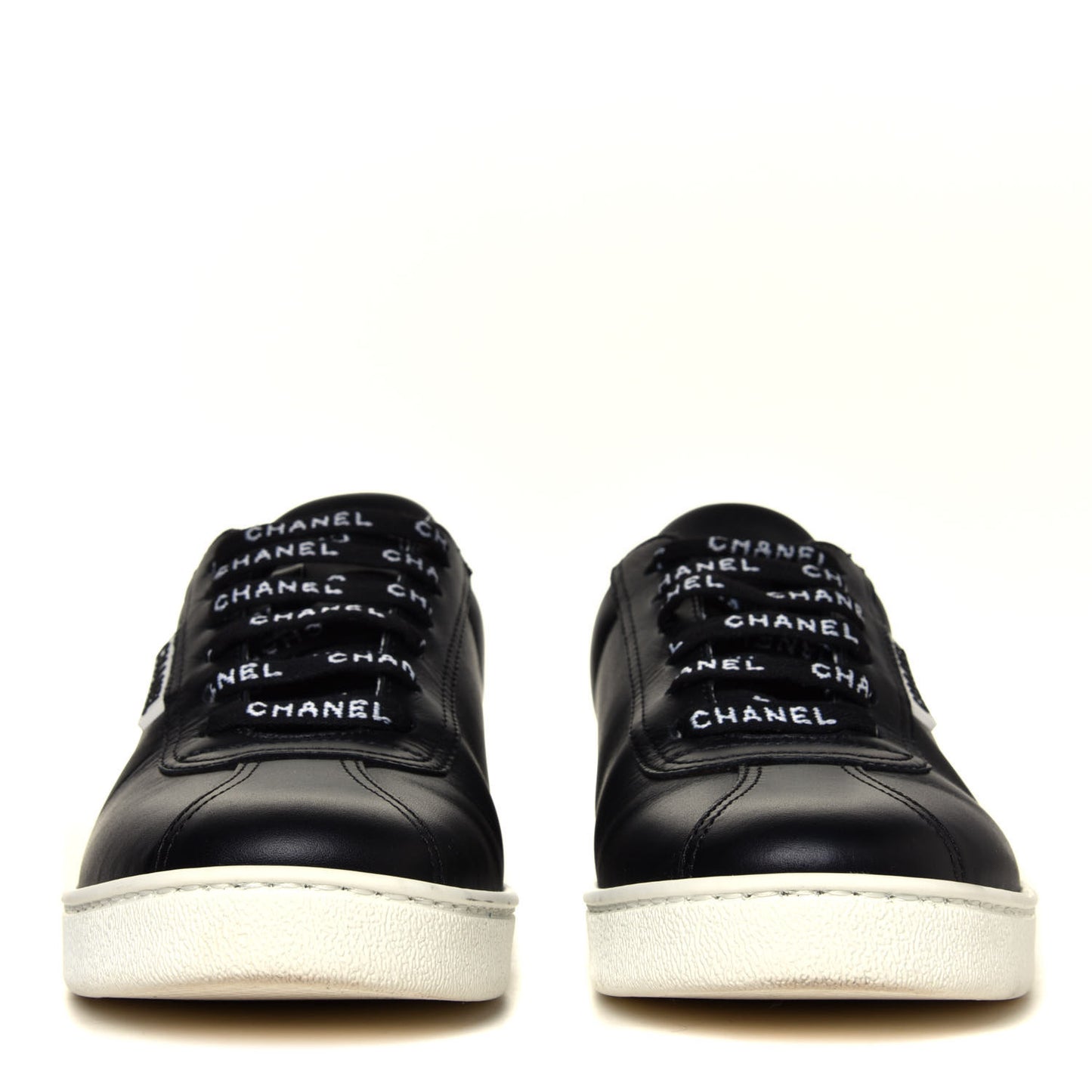 Calfskin Womens CC Sneakers 36 Black