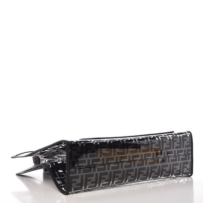 Fendi TPU FF Vitello Century Plexiglass Medium Runaway Shopper Tote Black 4 of 8
