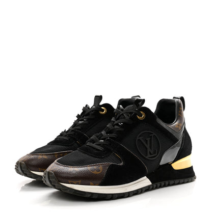 Louis Vuitton Suede Monogram Run Away Sneakers 40 Black 3 of 8
