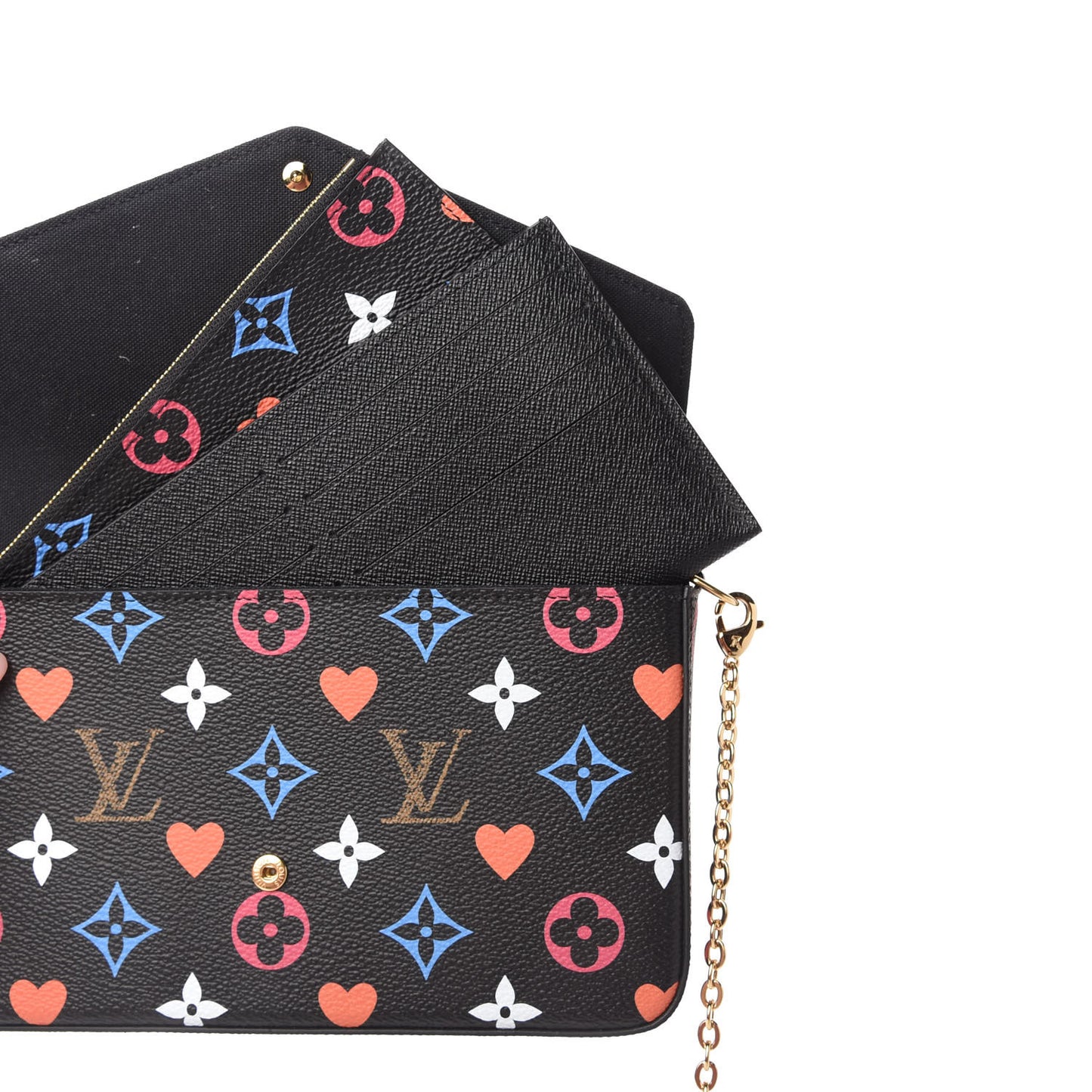 Game On Felicie Chain Wallet Black