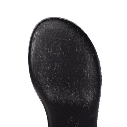 Chanel Cord CC Espadrille Slip On Sandals 40 Black 11 of 15