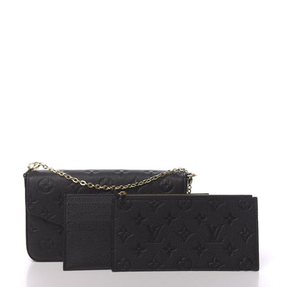 Louis Vuitton Empreinte Pochette Felicie Chain Wallet Black 3 of 10
