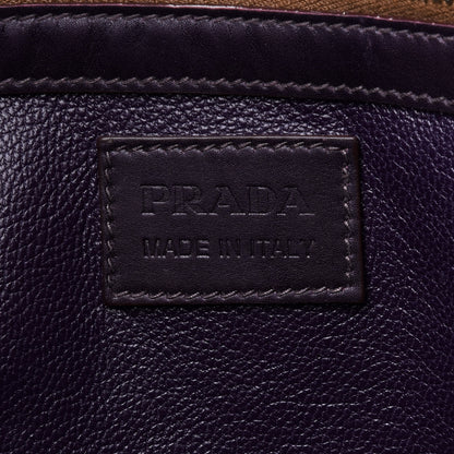 Prada Canapa Cocco Sacca Shoulder Bag Ebano Malva 6 of 11