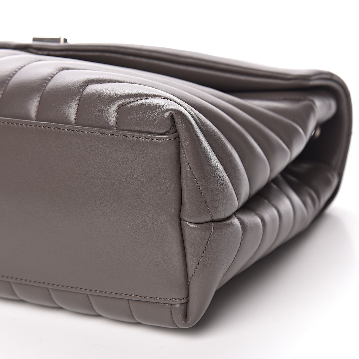 Calfskin Y Quilted Monogram Medium Loulou Chain Satchel Earth