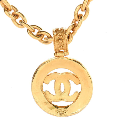 Chanel CC Chain Pendant Long Necklace Gold 5 of 6