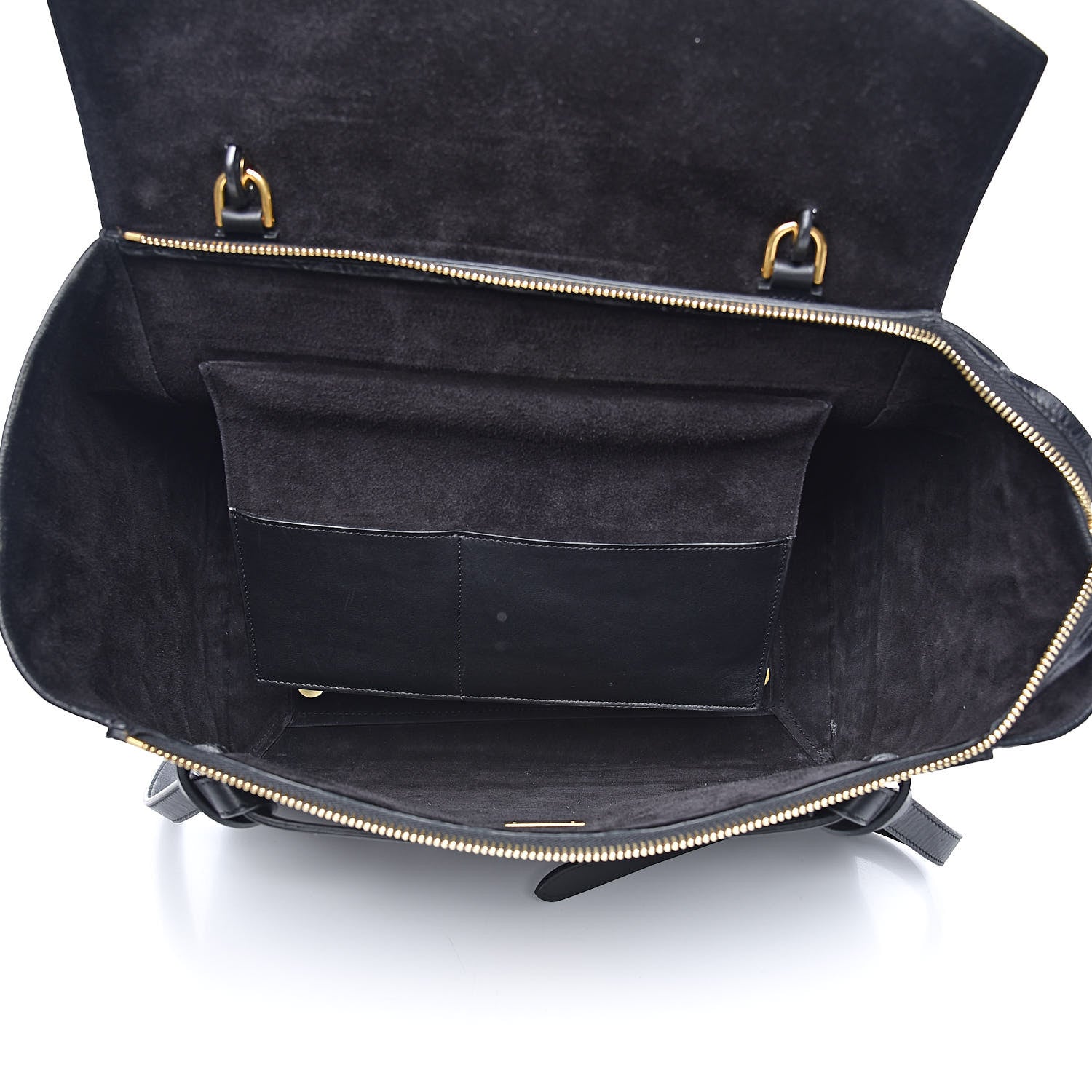Celine Calfskin Crocodile Embossed Small Belt Bag Black 5 of 15