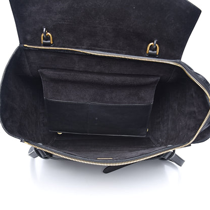 Celine Calfskin Crocodile Embossed Small Belt Bag Black 5 of 15