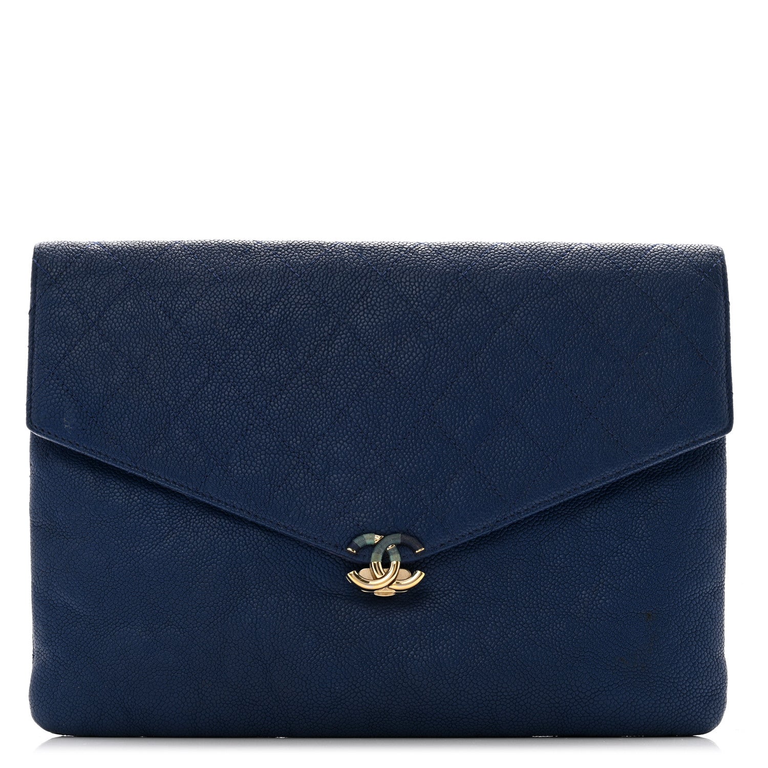 Chanel Grained Calfskin Quilted Cuba Clutch Dark Pink 1 of 10