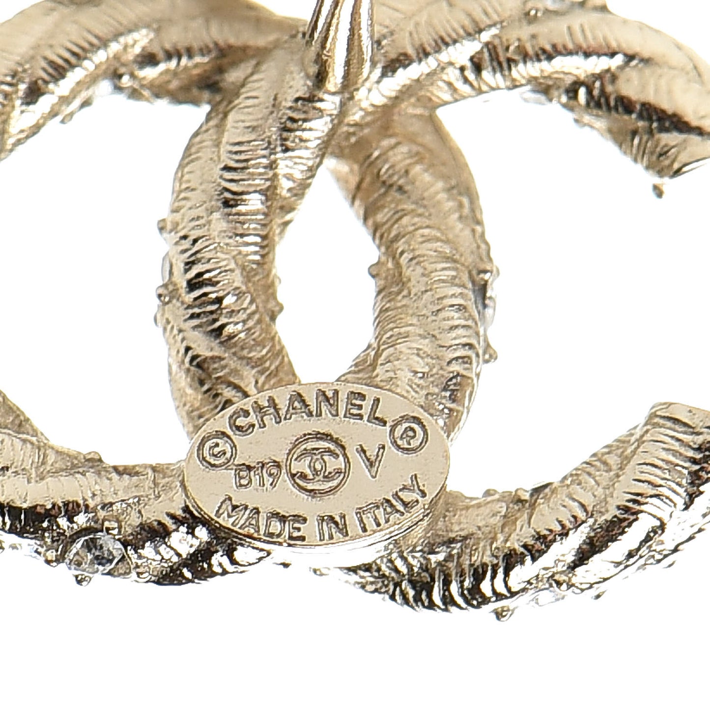 Crystal CC Earrings Gold