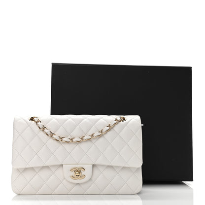 Chanel Caviar Quilted Medium Double Flap White 10 of 10
