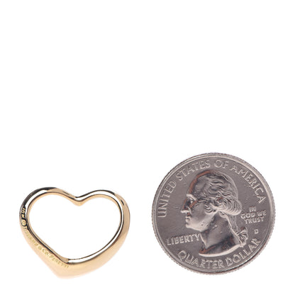 Tiffany 18K Yellow Gold Elsa Peretti Large Open Heart Pendant 2 of 4