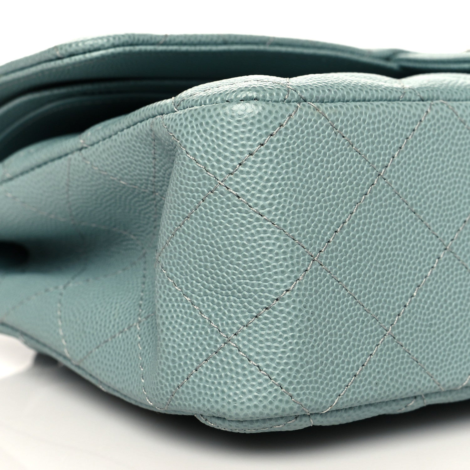 Chanel Caviar Quilted Medium Double Flap Green 4 of 12