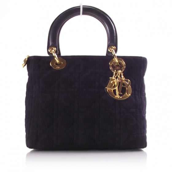 Christian Dior Suede Cannage Lady Dior Black 1 of 10