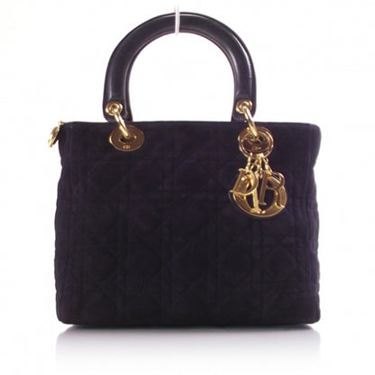 Christian Dior Suede Cannage Lady Dior Black 1 of 10