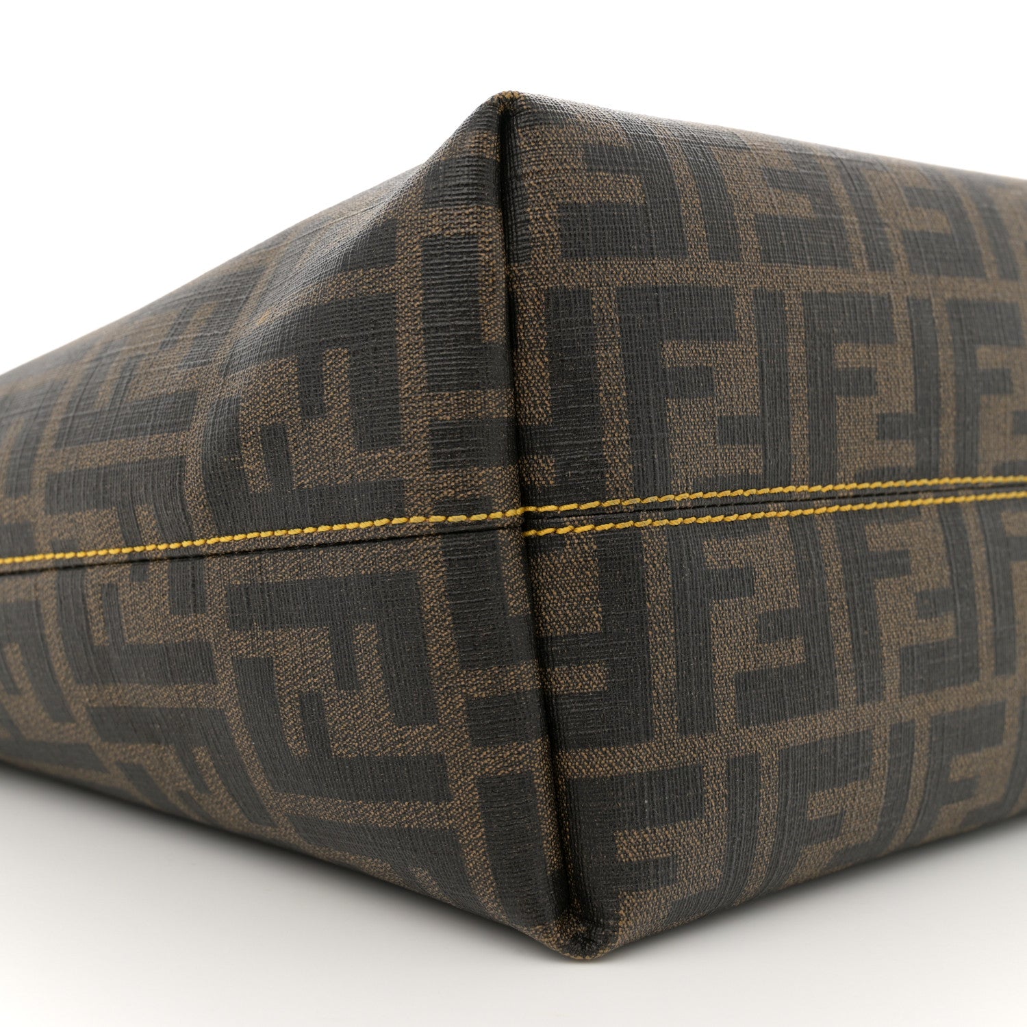 Fendi Zucca Spalmati Small Roll Tote Tobacco Yellow 9 of 18