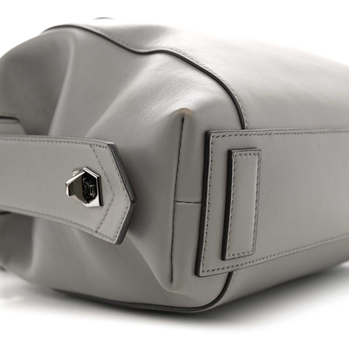 Calfskin Small Soft Antigona Pearl Grey