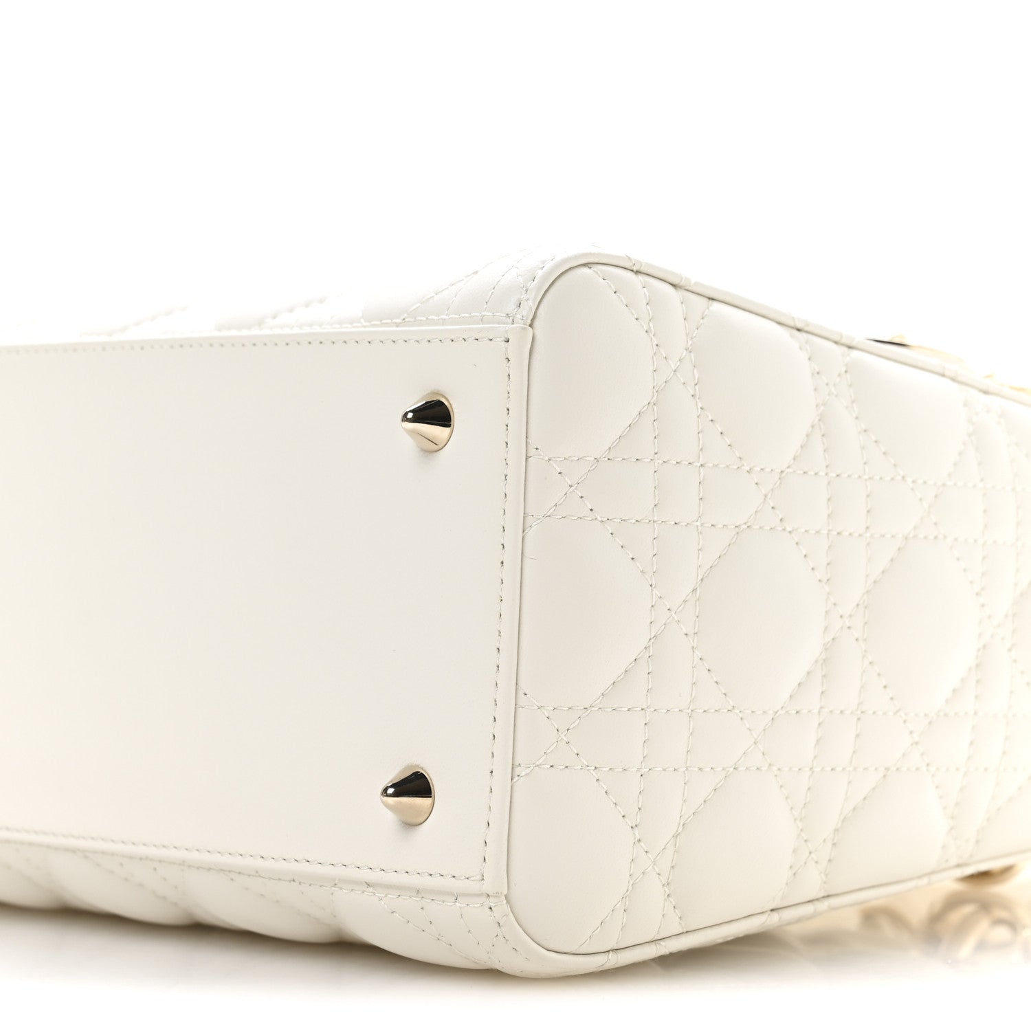 Christian Dior Lambskin Cannage Medium Lady Dior White 10 of 10