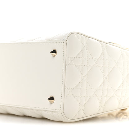 Christian Dior Lambskin Cannage Medium Lady Dior White 10 of 10