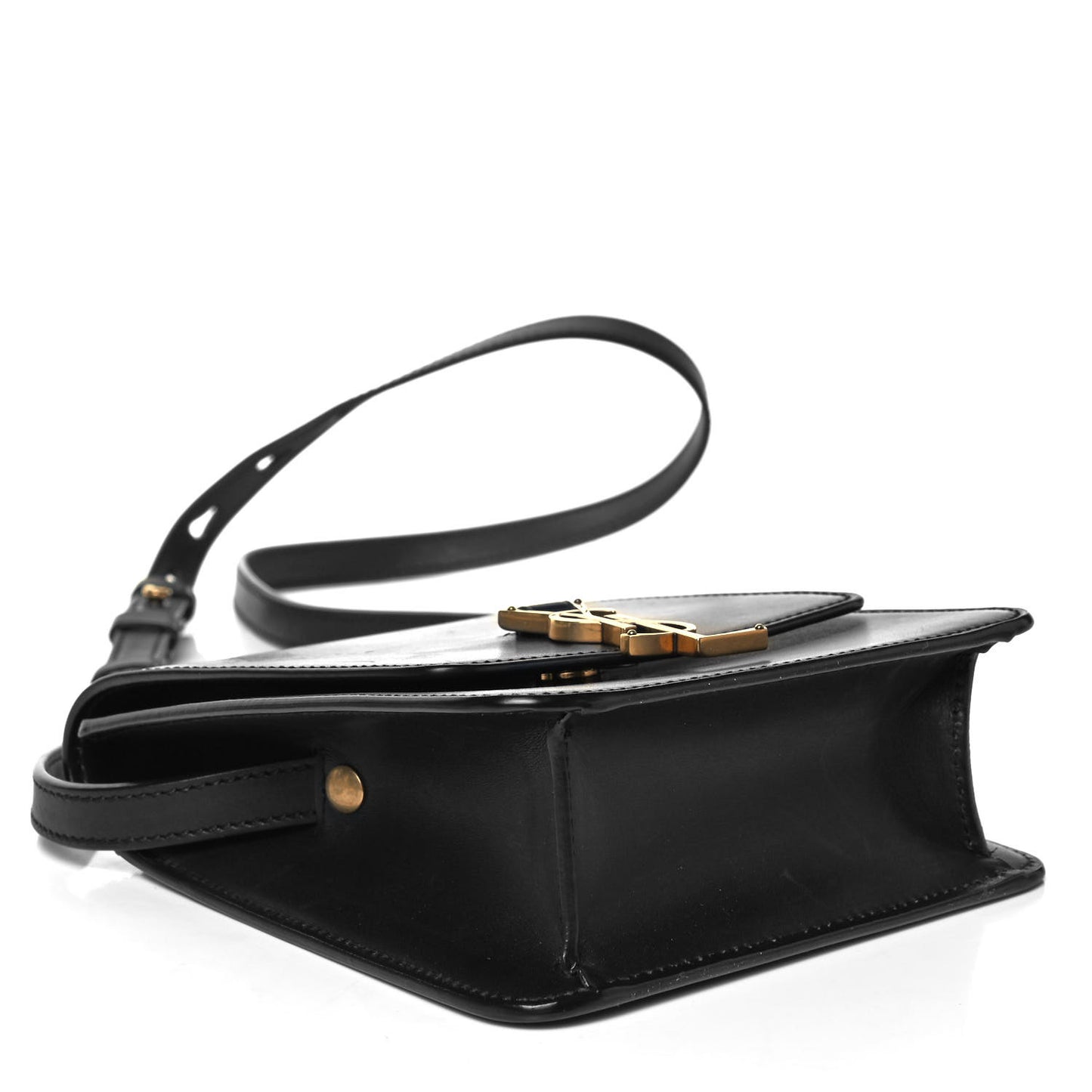 Smooth Calfskin North South Kaia Satchel Black