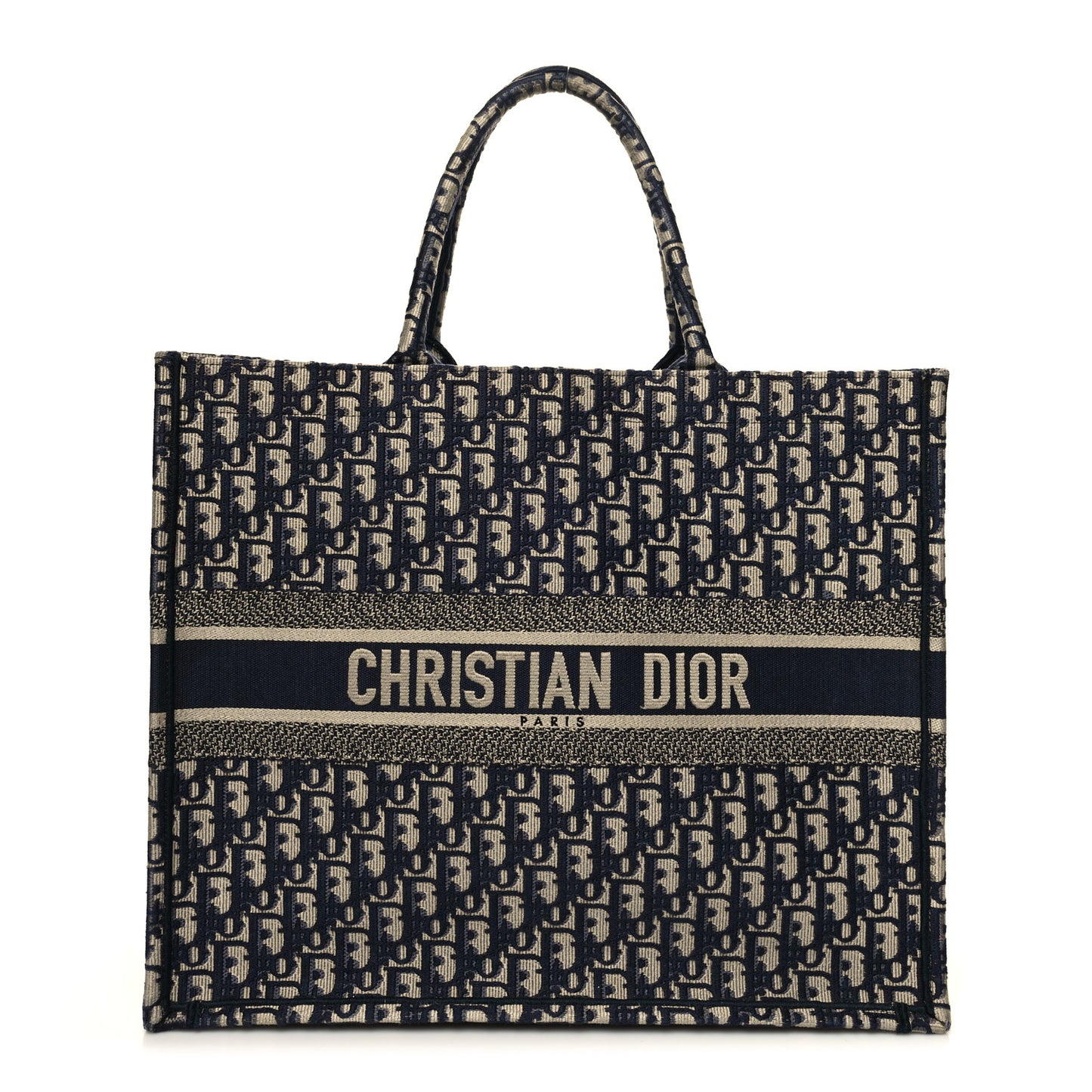 Oblique Large Book Tote Blue Multicolor