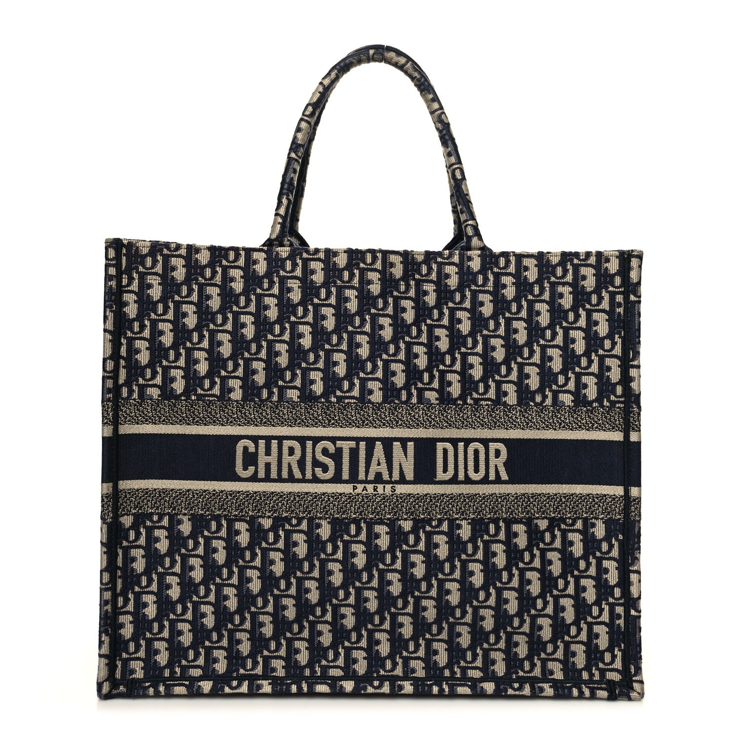 Christian Dior Oblique Large Book Tote Blue Multicolor 1 of 12