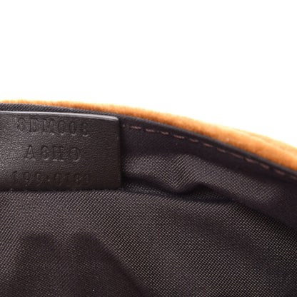 Fendi Velvet FF Embossed Hip Belt Baguette Bag Caramel 7 of 11