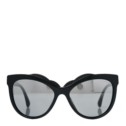 Chanel Acetate Cat Eye Sunglasses Black 2 of 7