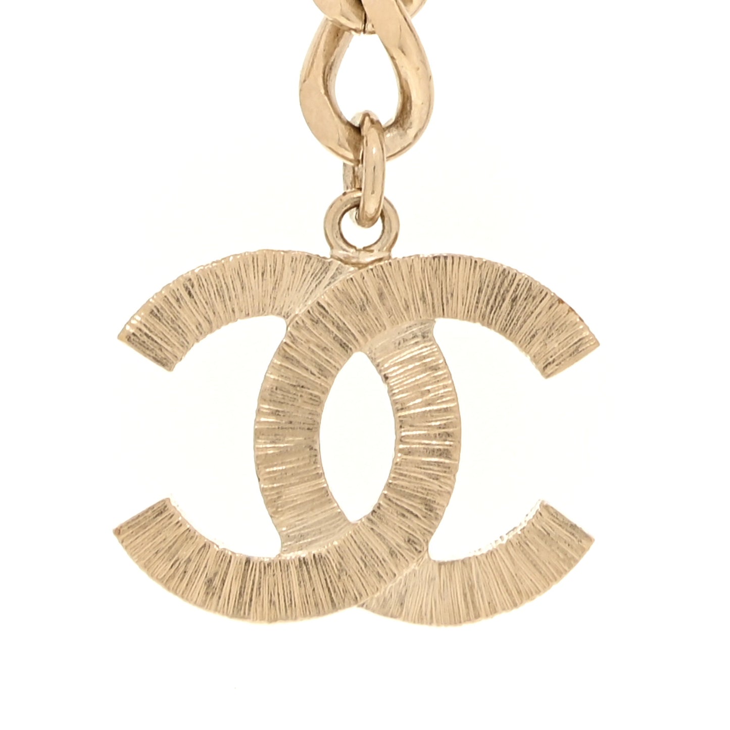Lambskin Pearl Logo Chain Necklace Black Gold