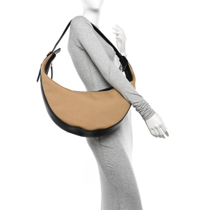 Khaite Canvas Calfskin August Hobo Beige 2 of 11