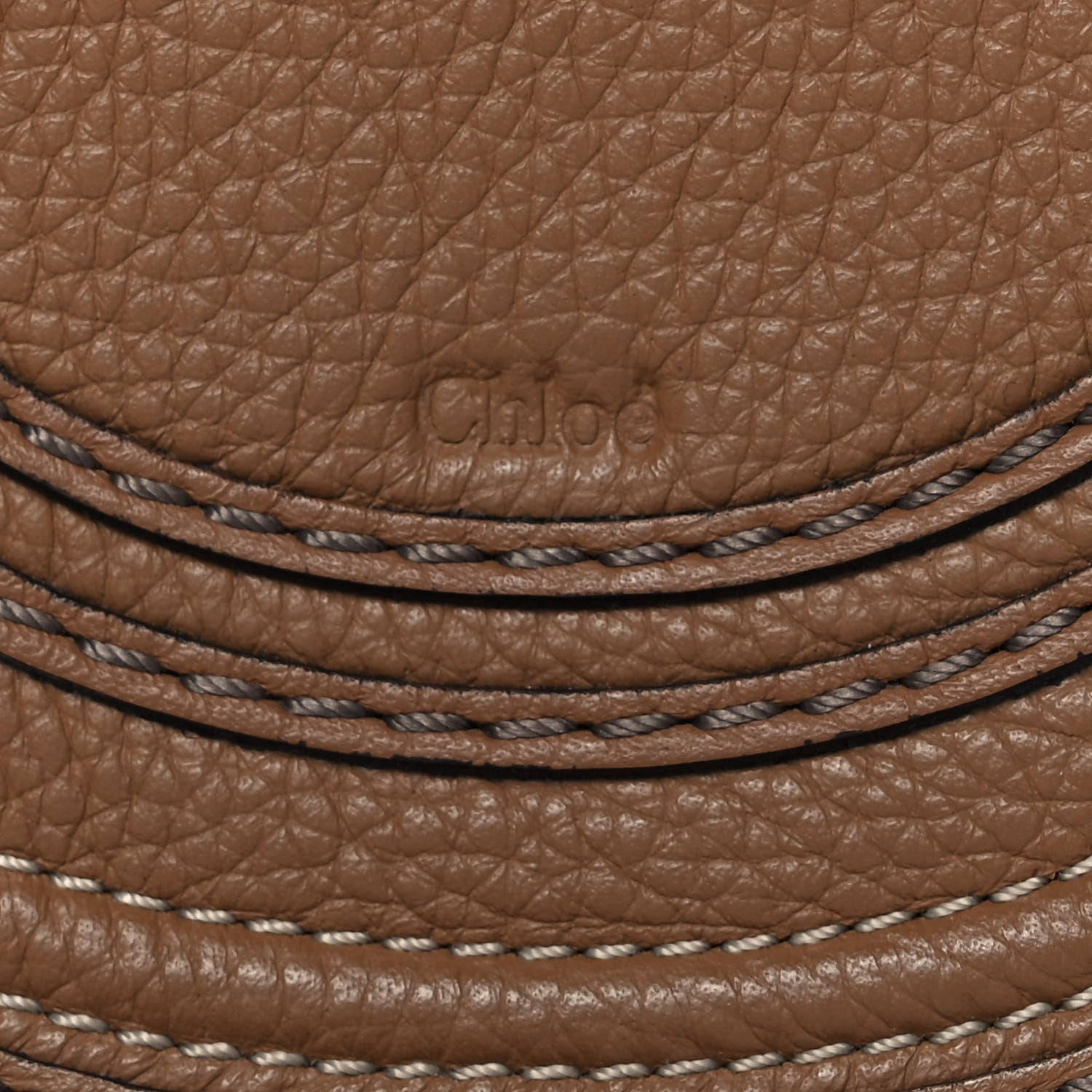 Chloe Calfskin Mini Marcie Round Crossbody Bag Nut 9 of 15