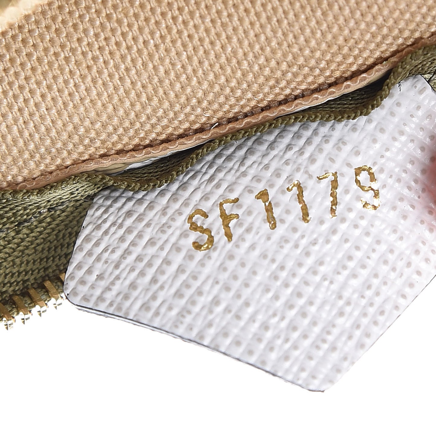 Monogram Giant Micro Pochette Accessories Kaki White