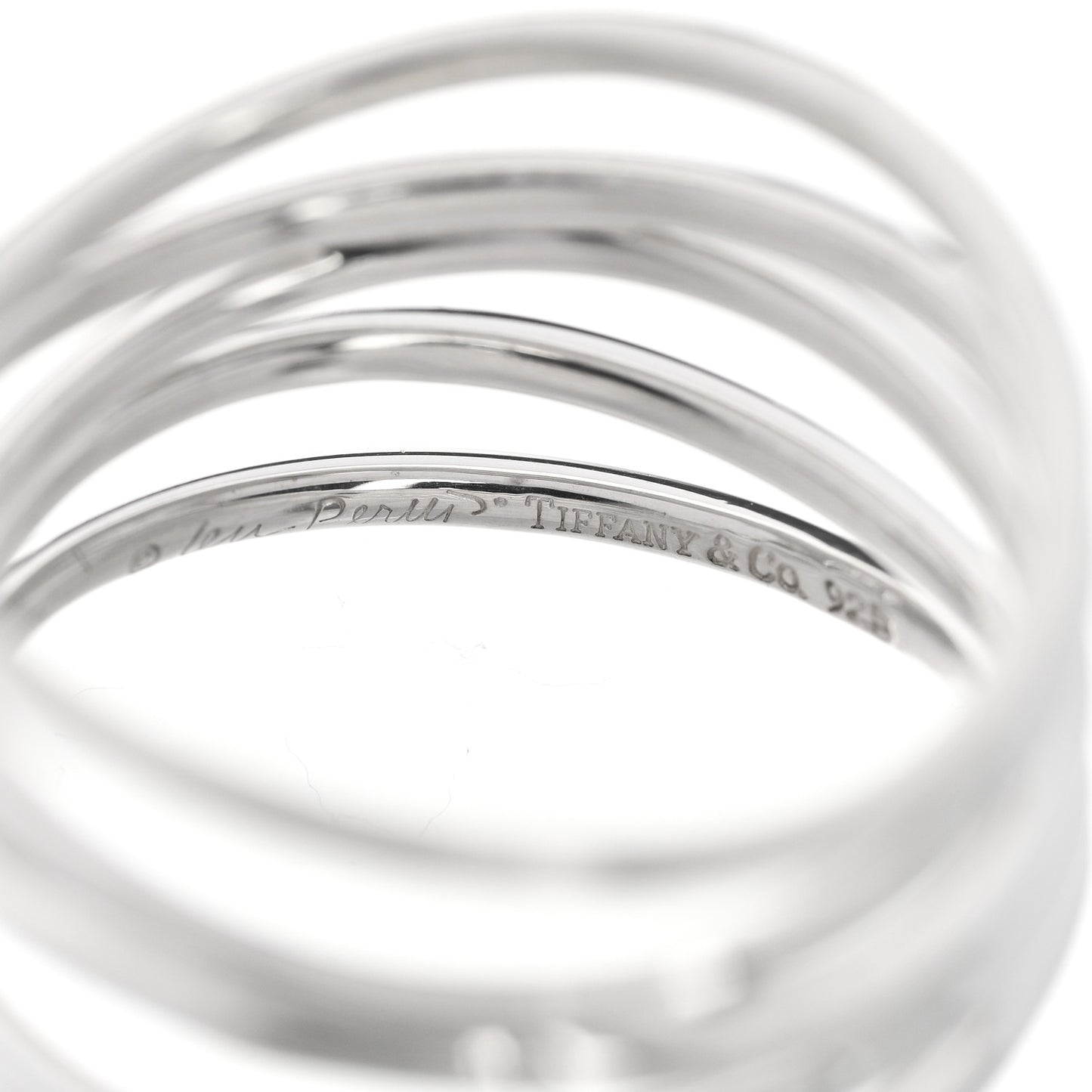 Sterling Silver Elsa Peretti 5 Row Wave Ring 50 5.25