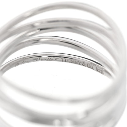 Tiffany Sterling Silver Elsa Peretti 5 Row Wave Ring 50 5.25 4 of 4
