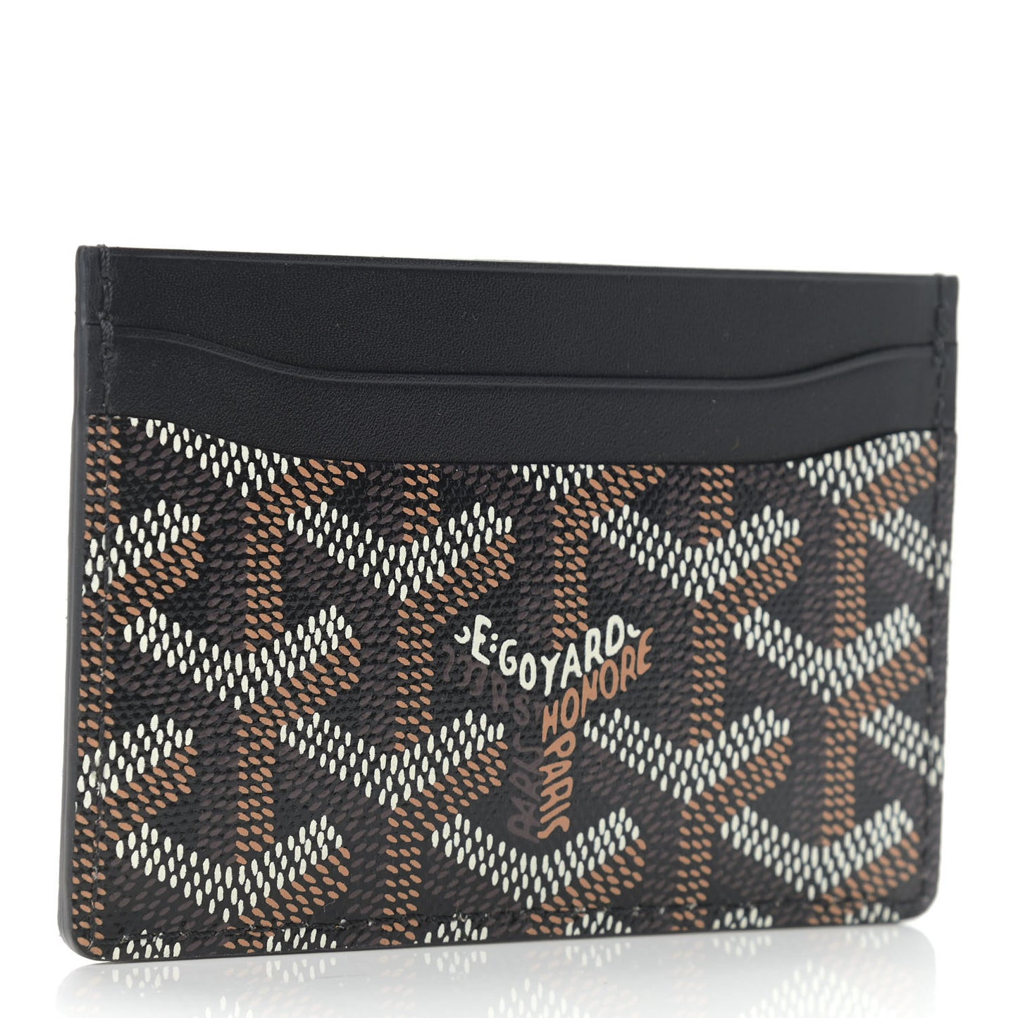 Goyardine Saint Sulpice Card Holder Black