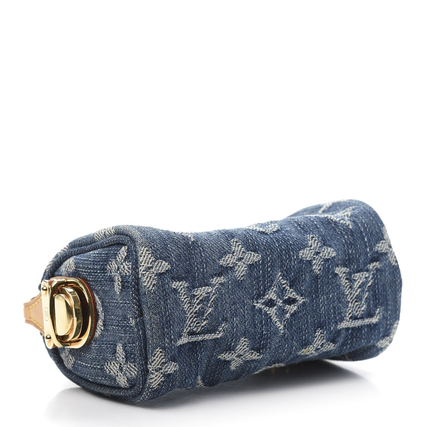 Louis Vuitton Monogram Denim Pochette Speedy PM Key Holder Blue 3 of 9
