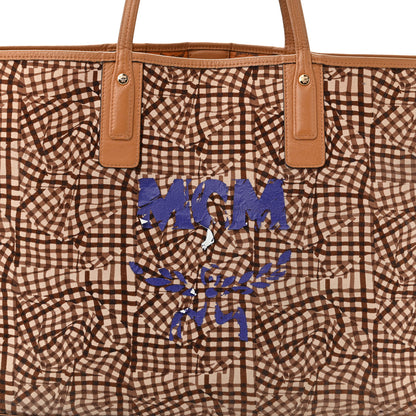MCM Visetos Large Liz Reversible Shopper Tote Cognac 11 of 24