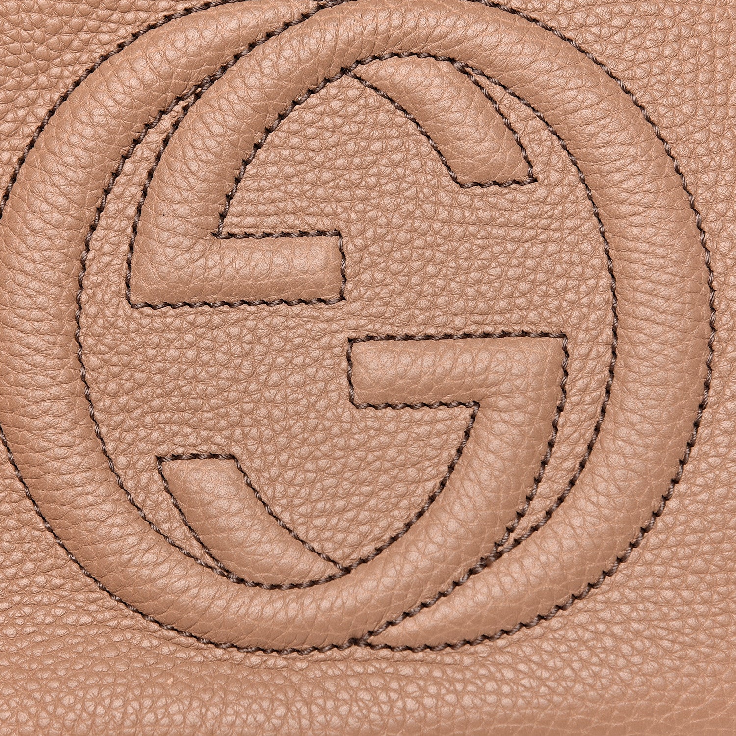 Gucci Pebbled Calfskin Small Soho Disco Bag Camelia 10 of 10