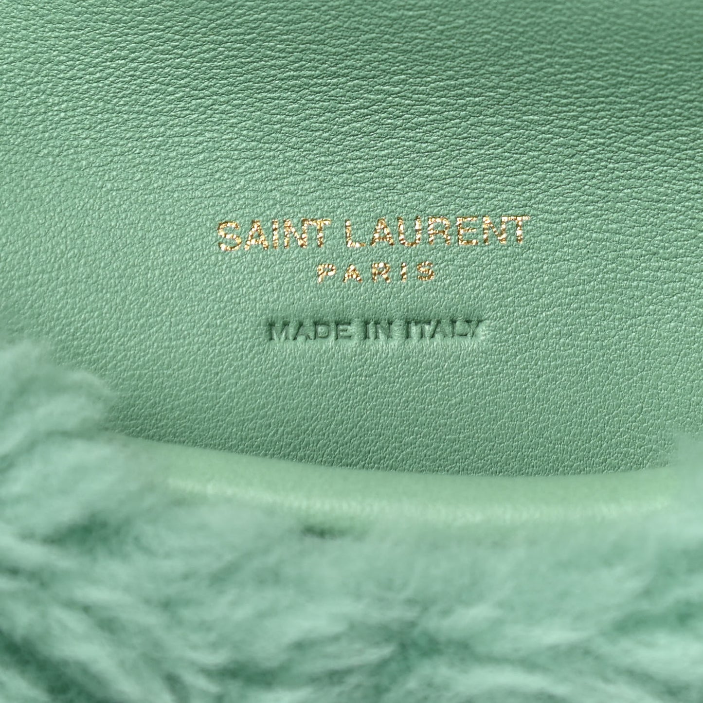 Shearling Quilted Monogram Loulou Puffer Pouch Clutch Iced Mint