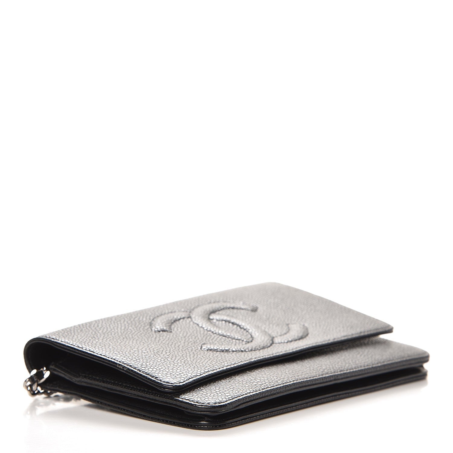 Chanel Caviar Timeless CC Wallet On Chain WOC Black 4 of 10