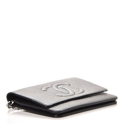 Chanel Caviar Timeless CC Wallet On Chain WOC Black 4 of 10