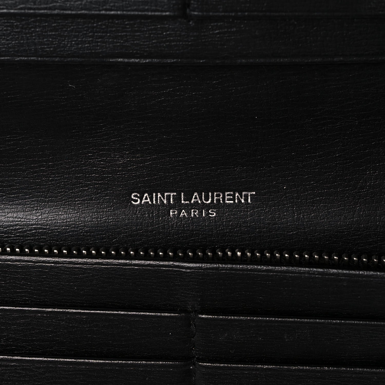 Saint Laurent Calfskin Monogram Flap Wallet Black 6 of 12