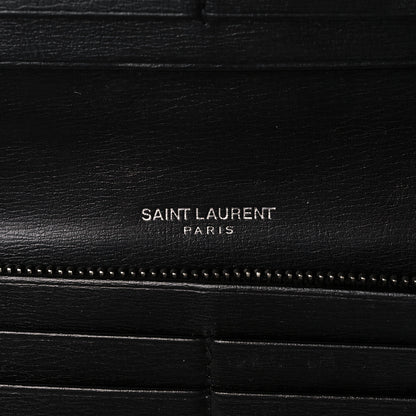 Saint Laurent Calfskin Monogram Flap Wallet Black 6 of 12
