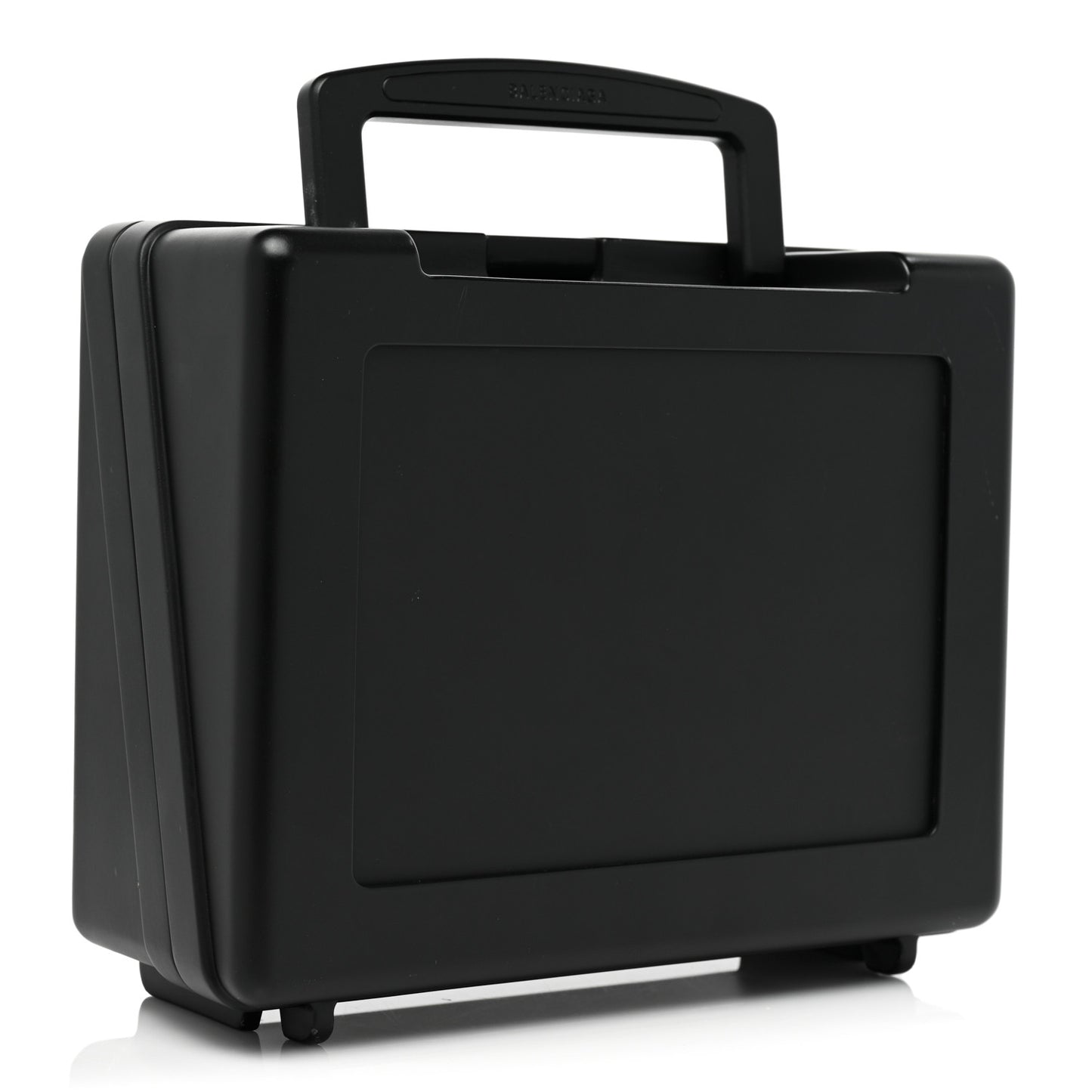 Recycled Plastic Embossed Lunch Box Top Handle Bag Black