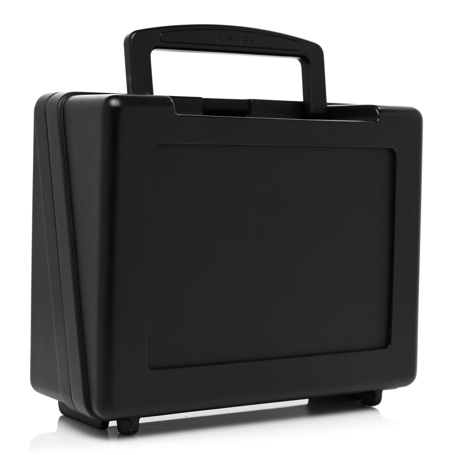 Balenciaga Recycled Plastic Embossed Lunch Box Top Handle Bag Black 2 of 11
