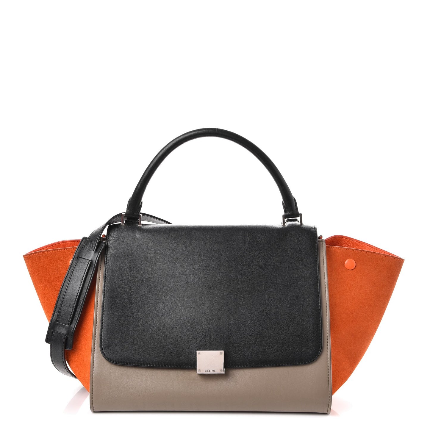 Smooth Calfskin Nubuck Medium Tri-Color Trapeze